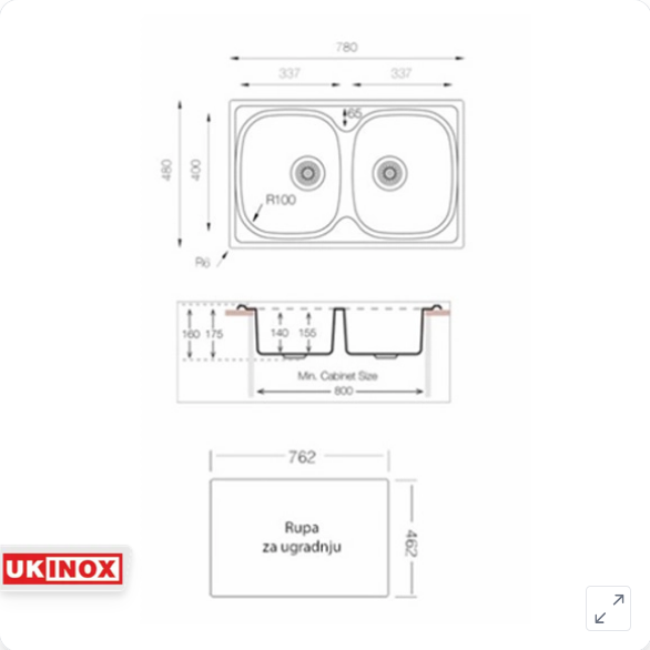 CL 780 480 20 Sudopera dvodelna kocka