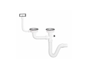 Dvodelni sifon sa prelivom i priključkom za mašinu