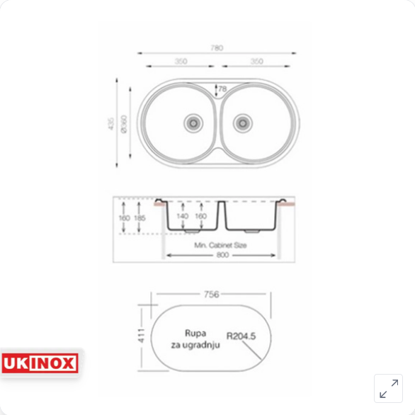FA 780.435.20 Sudopera dvodelna krug