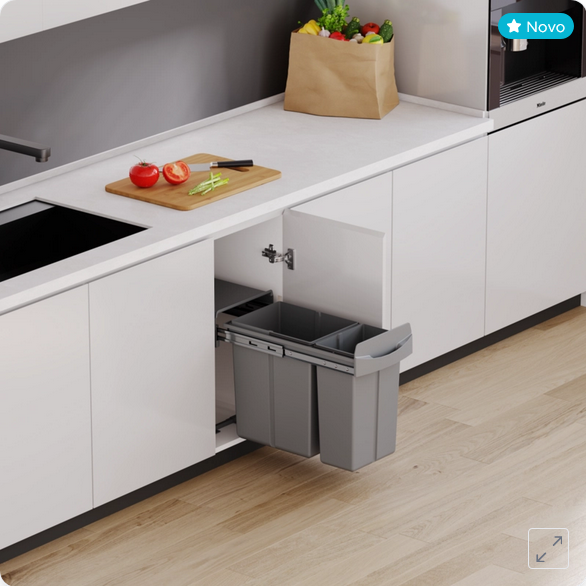 Kanta za smeće izvlačna, 30L, podna motaža