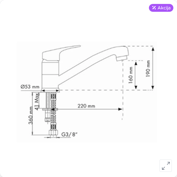 Slavina granitna, Mis 66, sa 2 cevi 1 Slavina granitna, Mis 66, sa 2 cevi