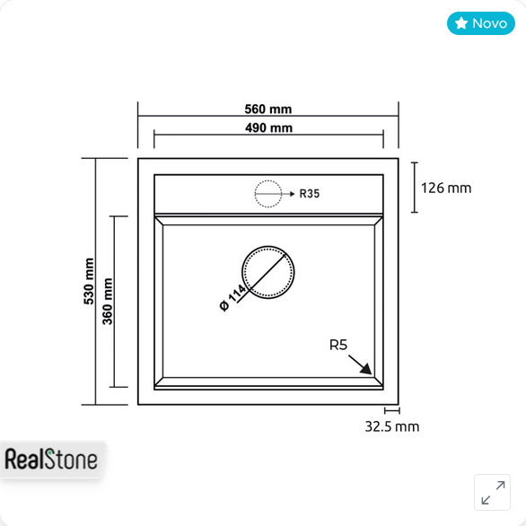 Sudopera granitna, model OLYMPOS