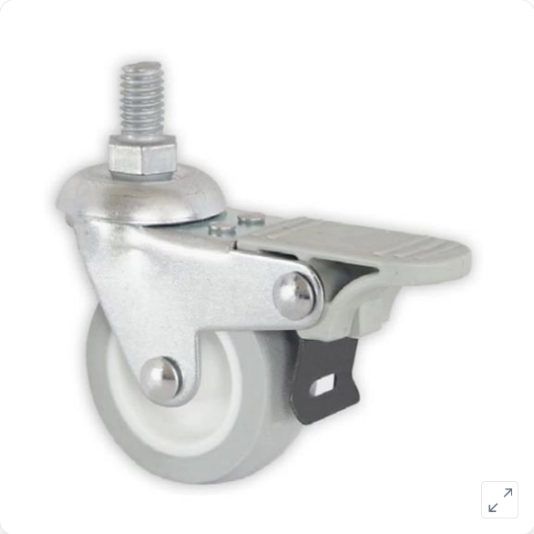 Točkić sa navojem M10 sa kočnicom plastični