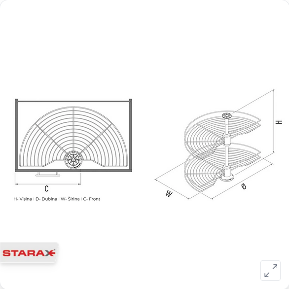 Žičani element pola kruga