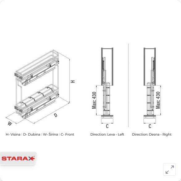 Žičani element za flaše